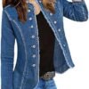 Jean Jackets for Women Trendy Stretch Denim Jacket Button Up...