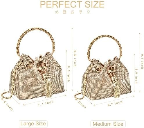 TOPALL Upgrade Rhinestone Evening Bag Bling Purse Sparkly Di...