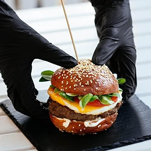 Disposable Black Nitrile Exam Gloves, Latex Free Gloves for ...