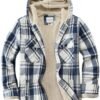 Women's Full Zip Fleece Flannel Jacket Plaid Sherpa Lined Ja...