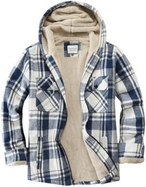 Women's Full Zip Fleece Flannel Jacket Plaid Sherpa Lined Ja... Women's Full Zip Fleece Flannel Jacket Plaid Sherpa Lined Ja...