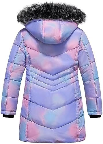 Pursky Girls' Warm Winter Coat Long Parka Fleece Lined Water...