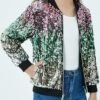 EXARUS Girls Sparkle Sequin Jacket with Pockets Glitter Ligh...