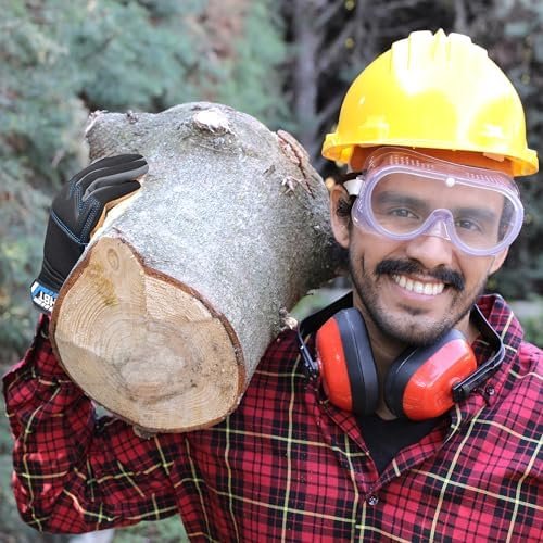 Work Gloves Leather Mechanic Touchscreen Working Constructio...