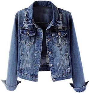 Kedera Womens Denim Jackets Distressed Ripped Long Sleeve Je... Kedera Womens Denim Jackets Distressed Ripped Long Sleeve Je...