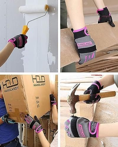 HANDLANDY Women Safety Work Gloves Utility Touch Screen Work...