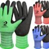3 Pairs Superior Grip Colorful Gardening Work Gloves Comfort...