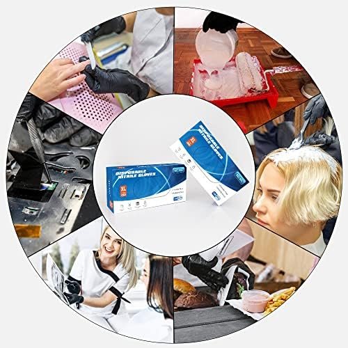 AGAG Nitrile Gloves Black Cooking Gloves 100PCs 5mil Ultra S...