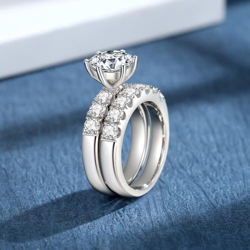Moissanite Rings for Women Moissanite Bridal Ring Sets Weddi...