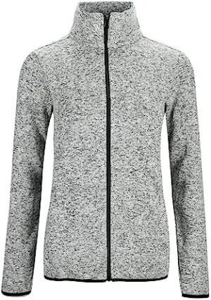 Dolcevida Women's Long Sleeve Sweater Fleece Zip Up Speckled... Dolcevida Women's Long Sleeve Sweater Fleece Zip Up Speckled...