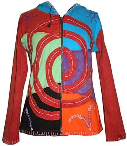 Agan Traders Women's 2025 Spring Boho Tie Dye Gypsy Hoodie -...