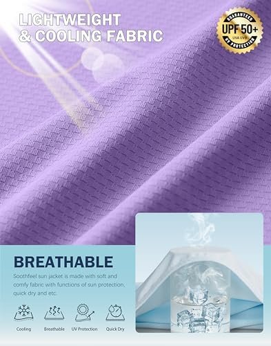 Soothfeel Women's UPF 50+ Sun Protection Hoodie Jacket Light...