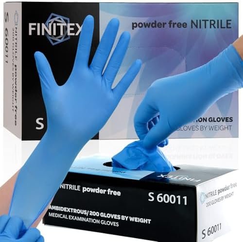 FINITEX Blue Disposable Nitrile Exam Gloves - 200 PCS/BOX 3....