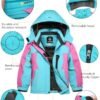 GEMYSE Girl's Waterproof Ski Snow Jacket Hooded Fleece Lined...