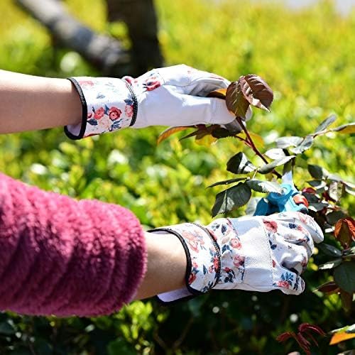 Vgo... Gardening Gloves for Women, Goatskin leather,Puncture...