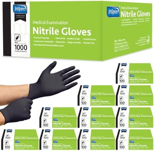 Inspire Black Nitrile Gloves | THE ORIGINAL Quality Black Gl...