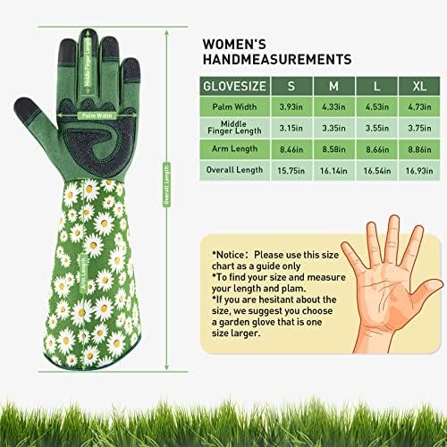 Gardening Gloves for Women Rose Pruning Thorn Proof Breathab...