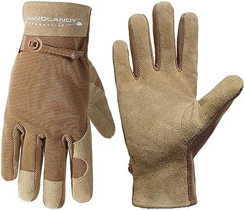 HLDD HANDLANDY Work Gloves for Women and Ladies, Leather Gar...
