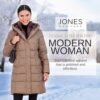 Jones NY Hooded Women's Puffer Jacket with Pillow Collar Bib...