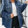 Tankaneo Womens Oversized Denim Jackets Trendy Diamond Quilt...
