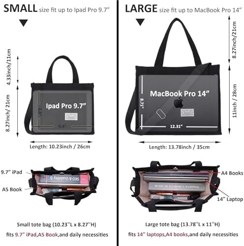 UERRUAM Corduroy Tote Bag for Women Work Crossbody Purse for...