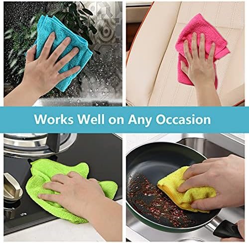 HOMEXCEL Microfiber Cleaning Cloth,12 Pack Cleaning Rag,Clea...