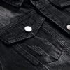QIMYUM Jean Jacket For Men, Distressed Slim Denim Jacket