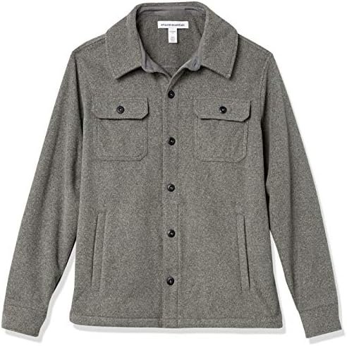 Amazon Essentials Men's Long-Sleeve Polar Fleece Shirt Jacke...