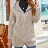 Womens Fleece Jacket Hooded Winter Warm Full Zip Long Sleeve...