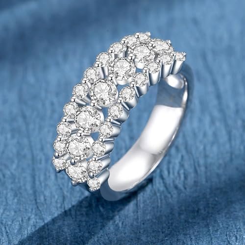 Moissanite Wedding Band for Women D Color VVS1 Moissanite Et...