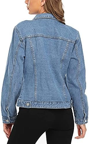 MISS MOLY Women's Denim Jackets Button Up Long Sleeve Basic ...