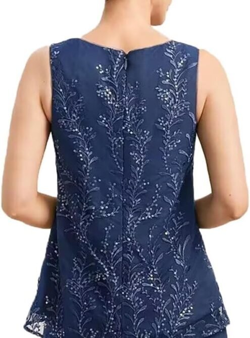 2 Pieces Mother of The Bride Dresses with Jacket Chiffon Lac...