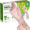 Disposable Vinyl Gloves, Food Safe, Latex-Free Powder-Free C...