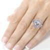 Kobelli Radiant-cut Moissanite Bridal Set 3 3/8 CTW 14k Whit...