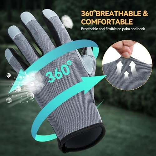 OZERO Deerskin Women Garden Gloves: Touch Screen | Breathabl...