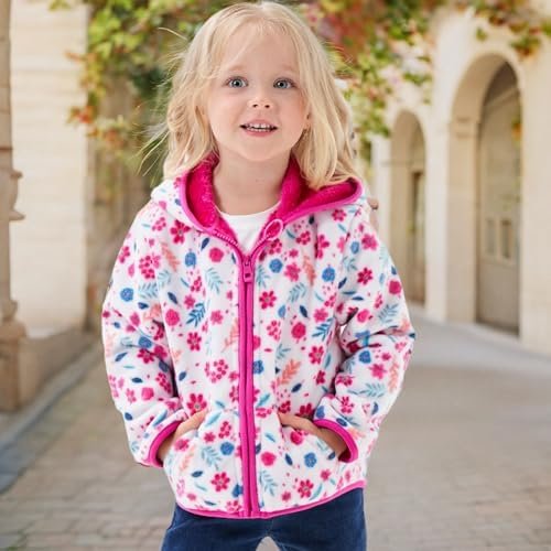 Toddler Polar Fleece Jacket Hooded Baby Boys Girls Autumn Wi...