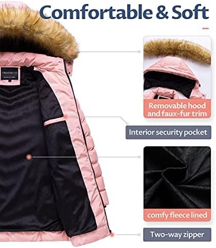 CREATMO US Women's Winter Hooded Coat Waterproof Warm Long P...