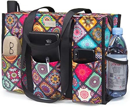 TOPDesign Utility Water Resistant Tote Bag with 13 Pockets, ...