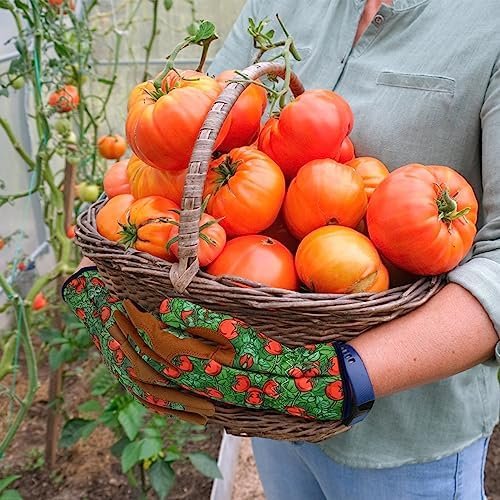 Leather Gardening Gloves for Women Thorn Proof Garden Gloves...