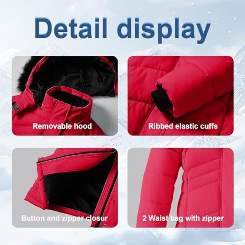 Girl's Winter Coats Kids Waterproof Long Puffer Jacket Thick...