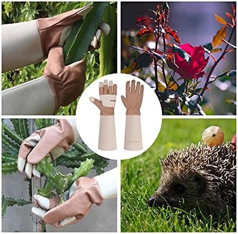 HANDLANDY Bundle - 2 Pairs of Long Pigskin Leather Pruning G...