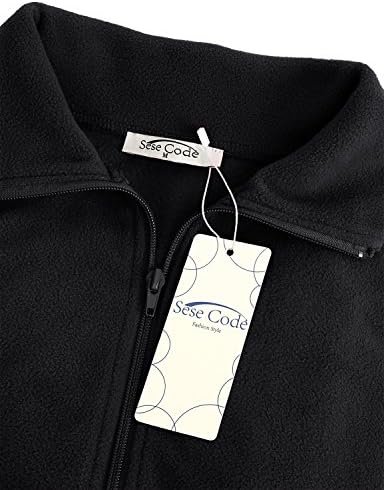 SeSe Code Women's Casual Zip Up Front Lightweight Fleece Ves...