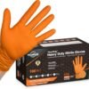 TitanFlex Thor Grip Heavy Duty Industrial Orange Nitrile Glo...