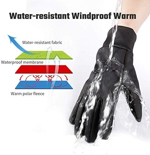 FanVince Winter Gloves Touch Screen Water Resistant Windproo...