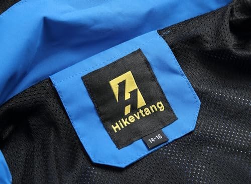 Boys Girls Lightweight Raincoat Waterproof Hooded Rain Jacke...