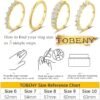TOBENY Stackable Gold Rings for Women Non Tarnish Dainty 14K...