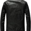 Youhan Men's Casual Zip Up Slim Bomber Faux Leather Jacket