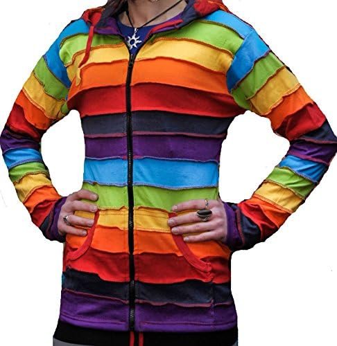 Shopaholic Fashion Women's Colourful Festival Jacket, Rainbo...