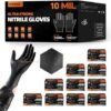 10 Mil Nitrile Gloves HEAVY DUTY Disposable Gloves Industria...