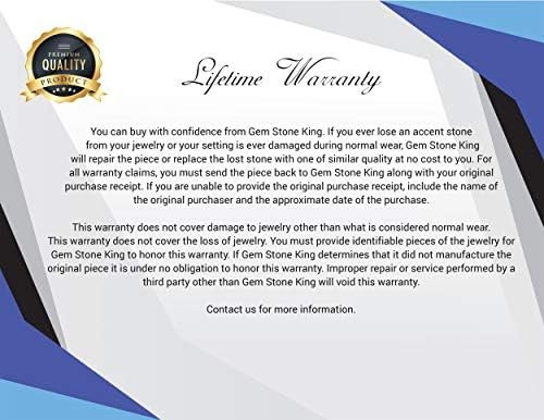 Gem Stone King 1.52 Cttw Blue Created Sapphire and Moissanit...